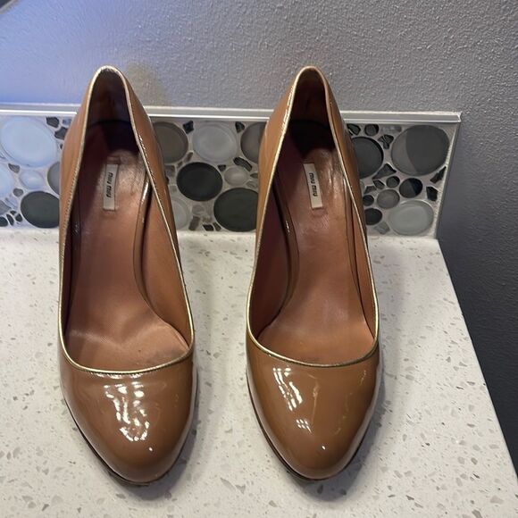 Miu Miu Shoes - MIU Miu woman’s brown patent leather heels